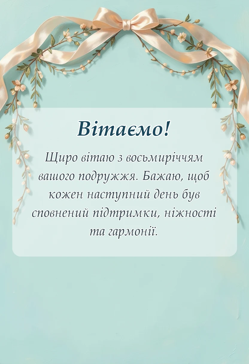 святкова картинка: привітання з бронзовим весіллям