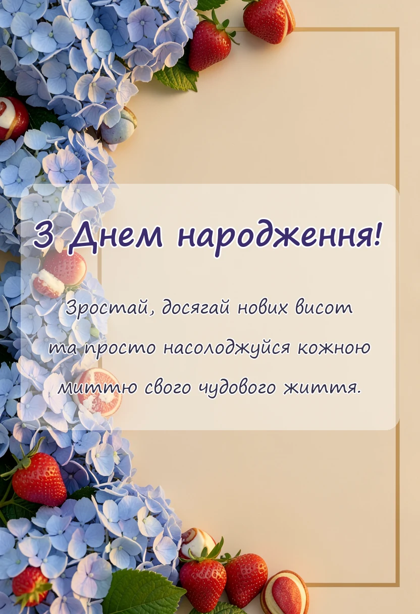святкова картинка: привітання з днем народження імениннику