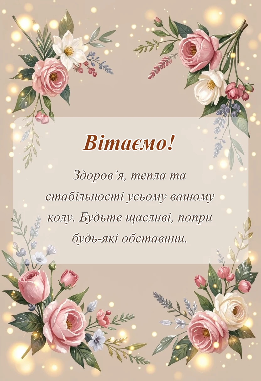 вітальна листівка - привітання з новим роком