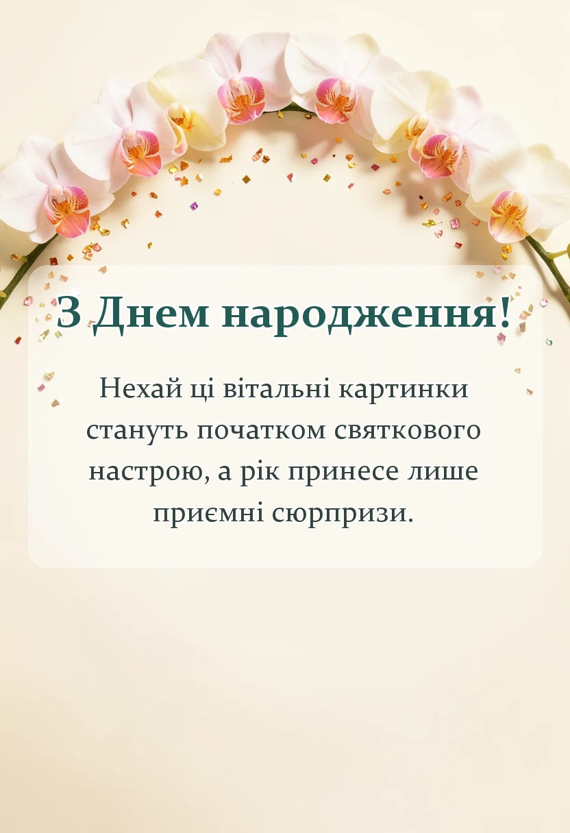 унікальна листівка - картинки для привітання з іменинником