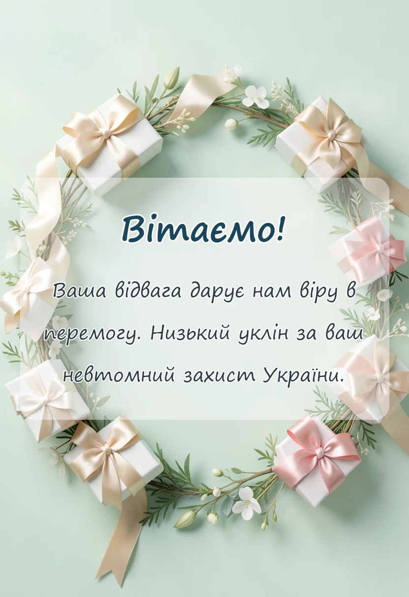 красива листівка: слова подяки захисникам