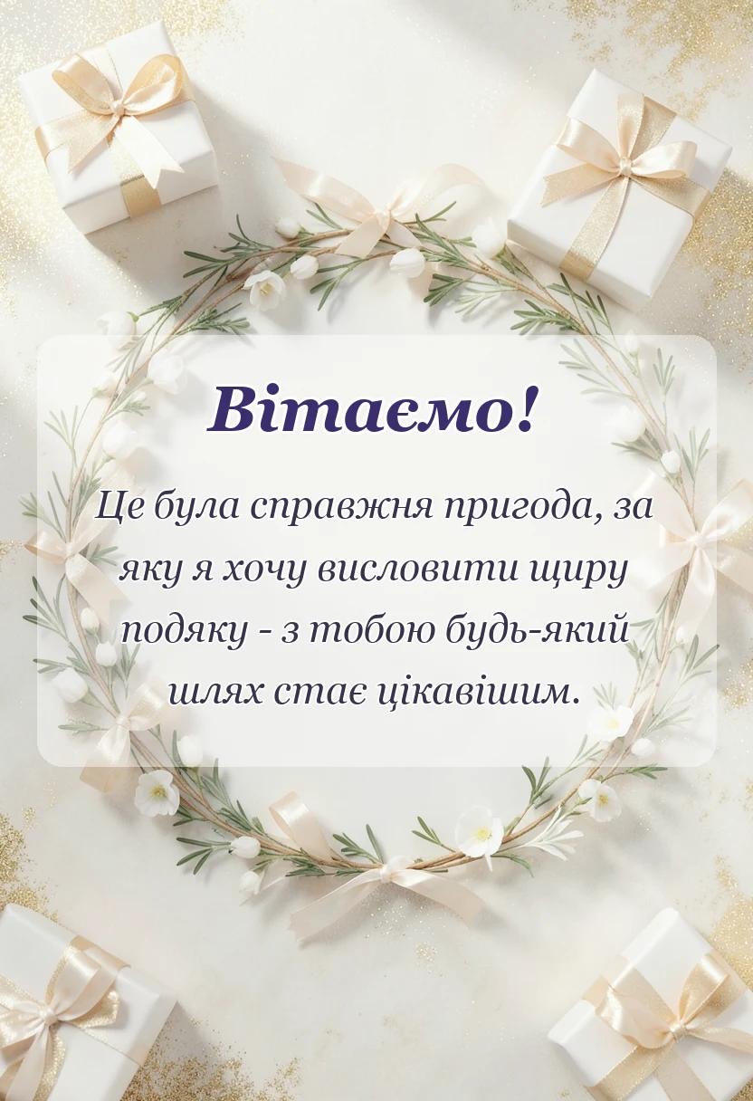 унікальна листівка - подяка за подорож своїми словами