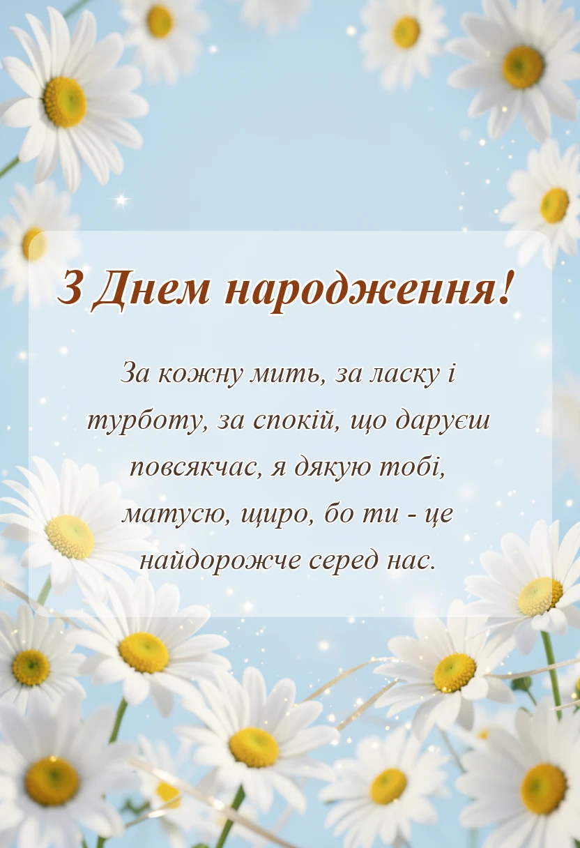 святкова картинка: подяка мамі вірш