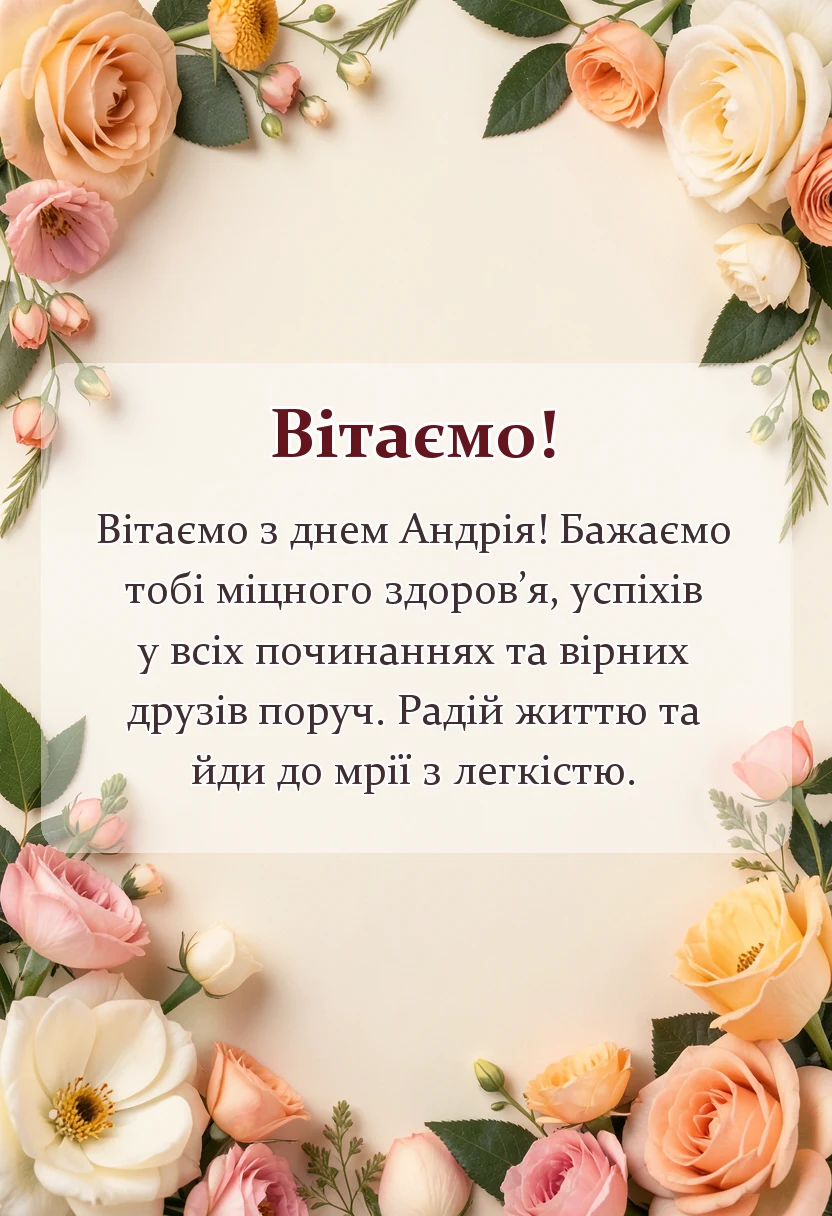 вітальна листівка - картинки з днем андрія