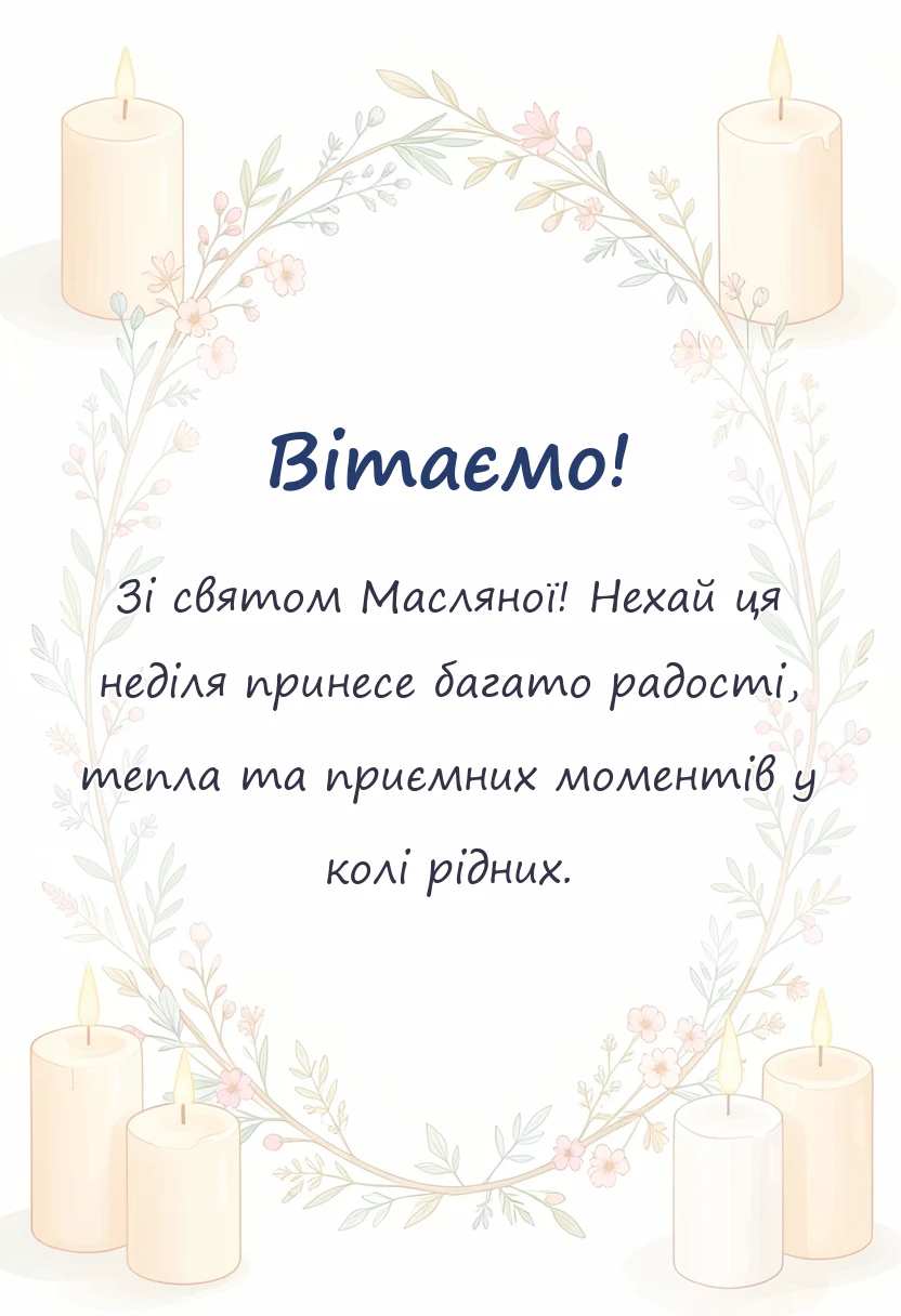 святкова картинка: з масляною неділею