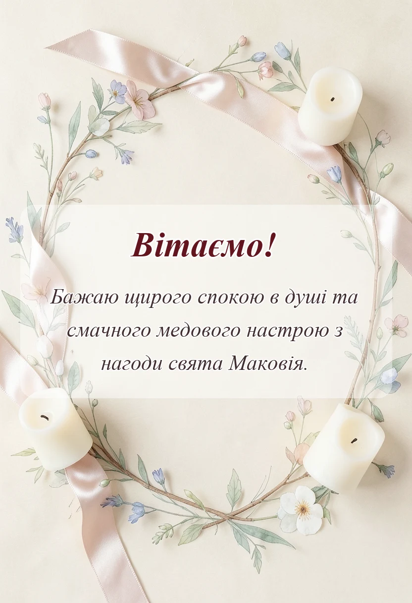 листівка з побажанням - свято маковія картинки