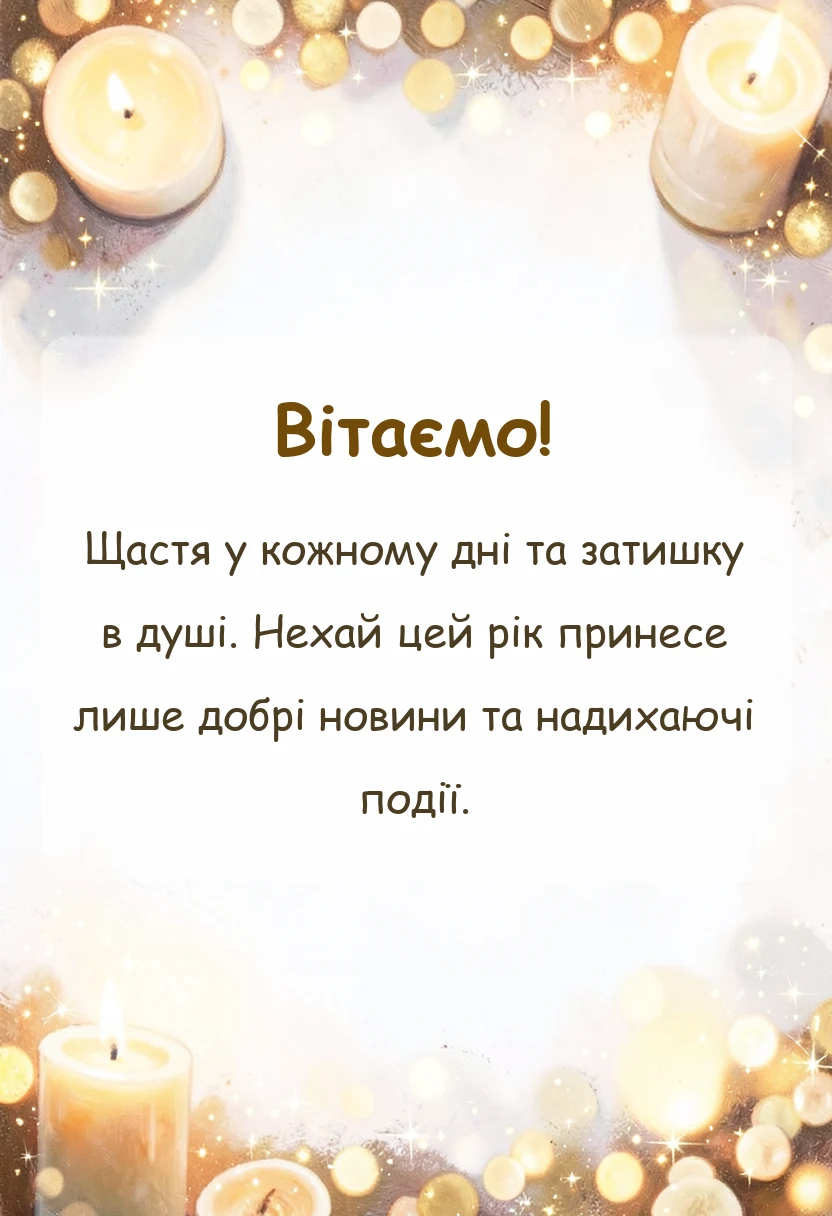 красива листівка: привітання з новим роком