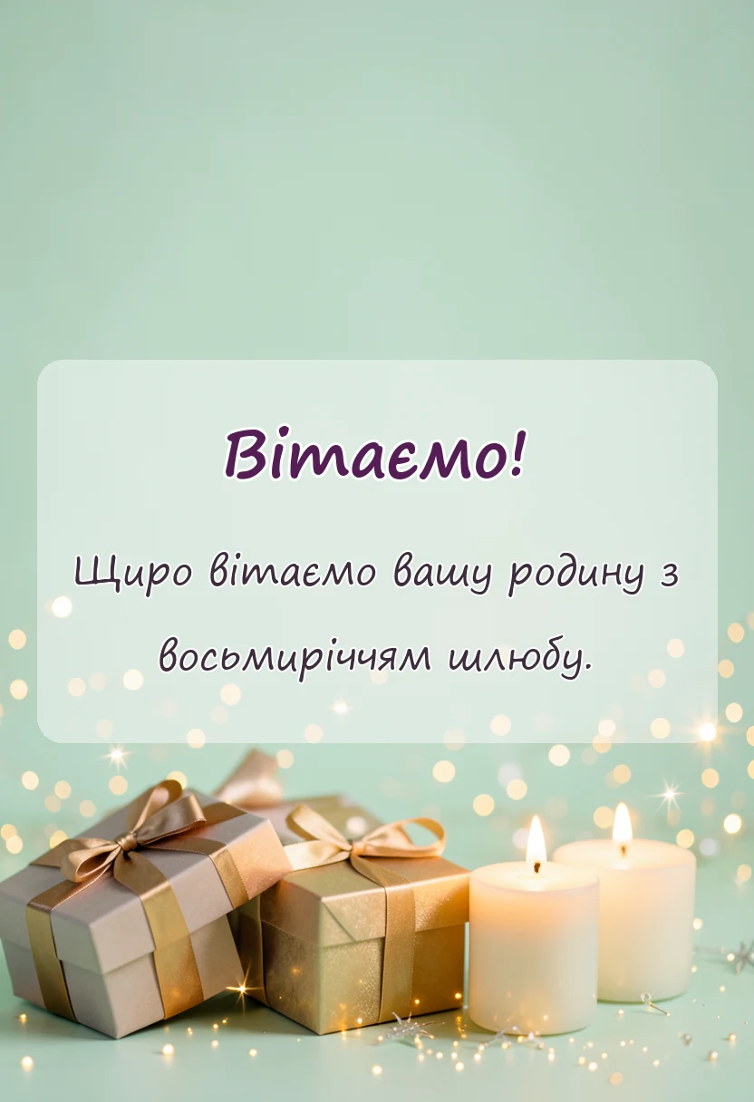 унікальна листівка - привітання з бронзовим весіллям