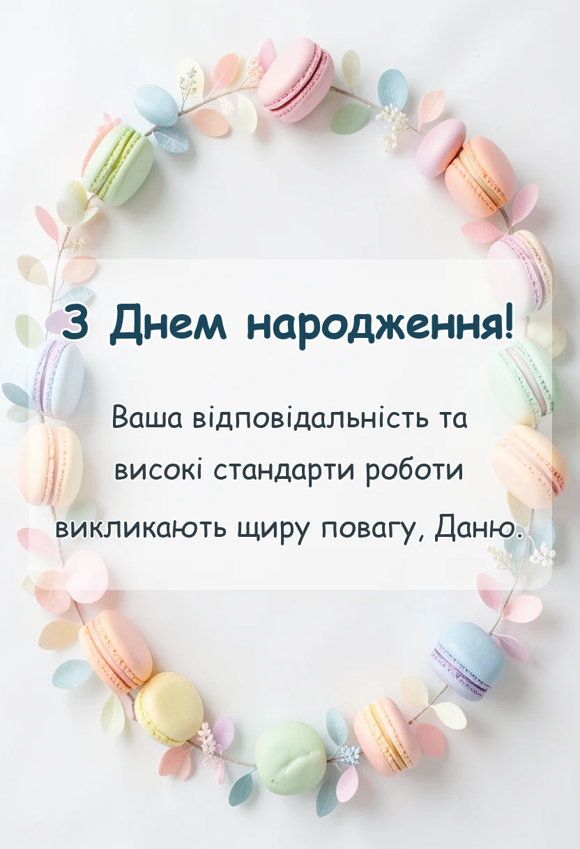 унікальна листівка - привітання з днем народження даню та данилу