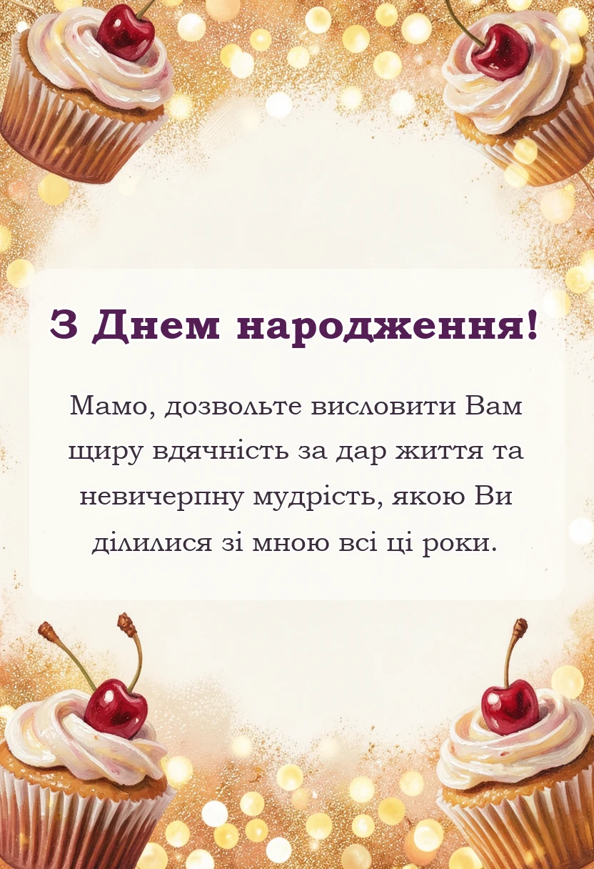 унікальна листівка - дякую мамо за життя вірш