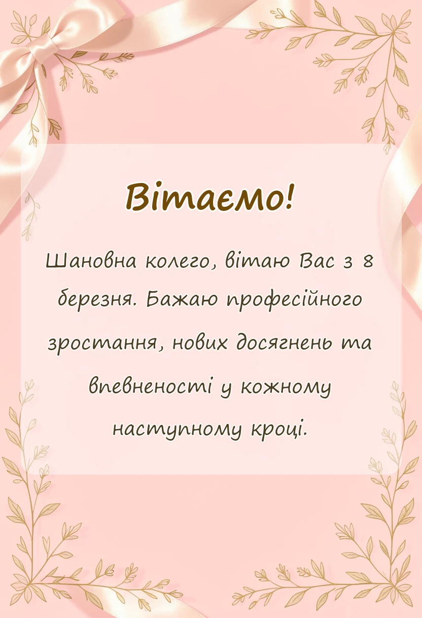 святкова картинка: сучасне привітання з 8 березня