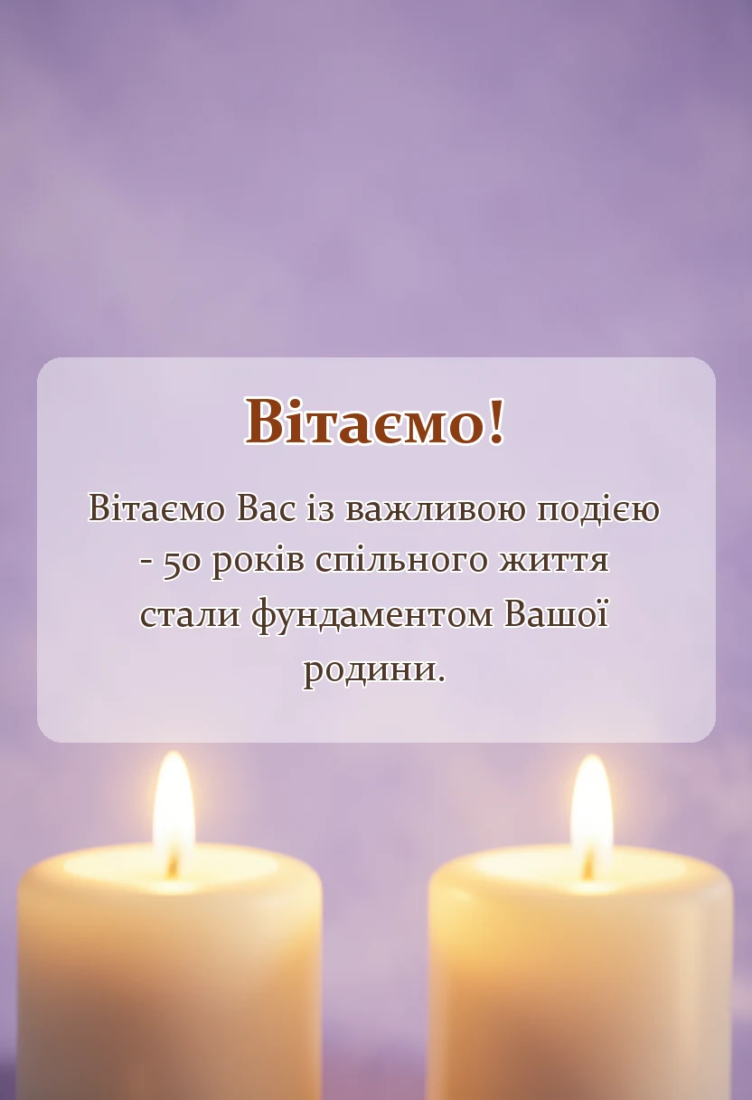 унікальна листівка - привітання з золотим весіллям у віршах