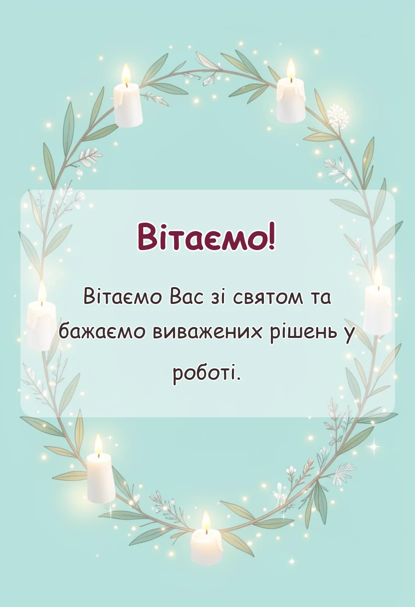 вітальна листівка - короткі привітання з професійним святом