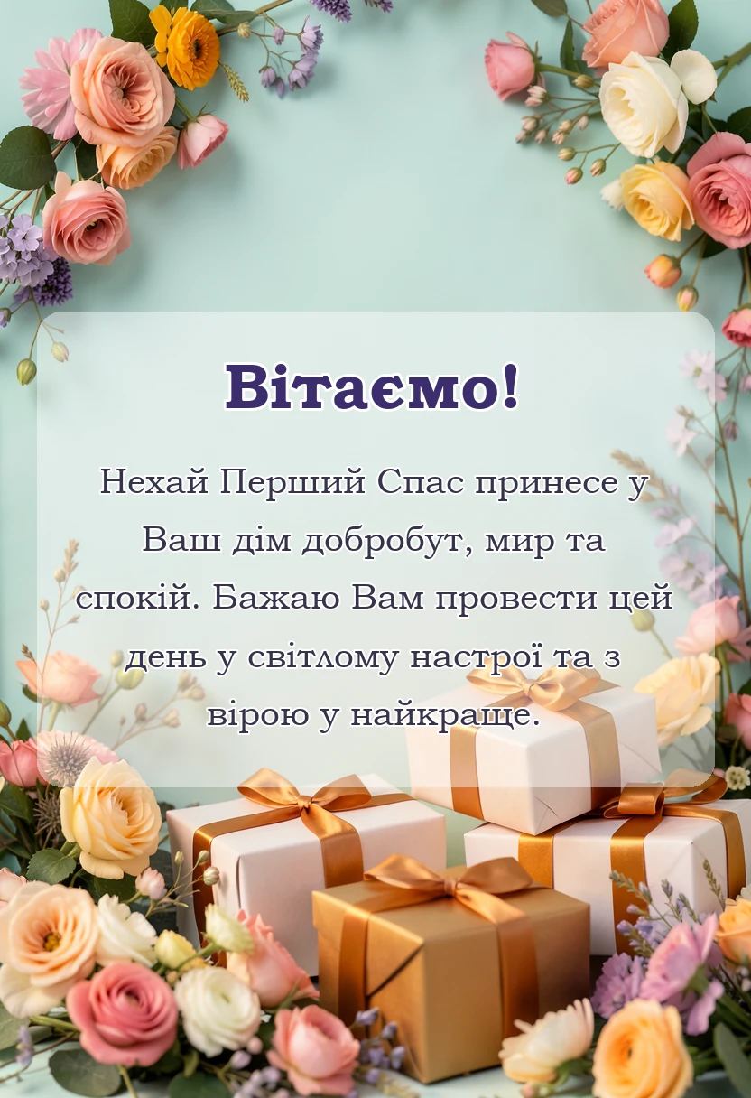 листівка з побажанням - привітання з маковеєм своїми словами