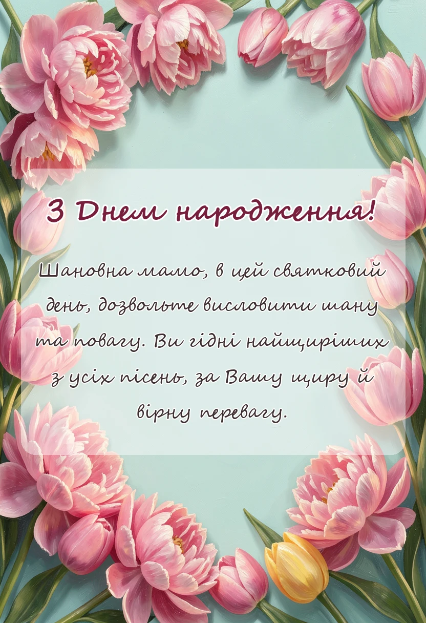 святкова картинка: подяка мамі вірш