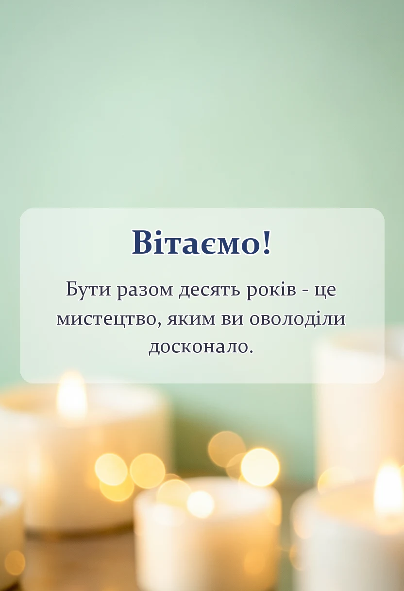 листівка з побажанням - картинки з 10 років весілля