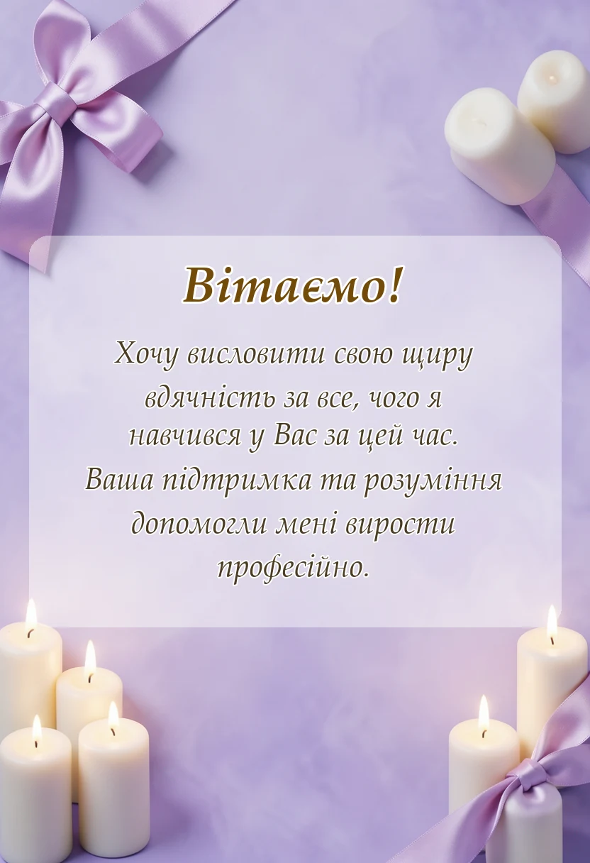 вітальна листівка - подяка керівнику при звільненні