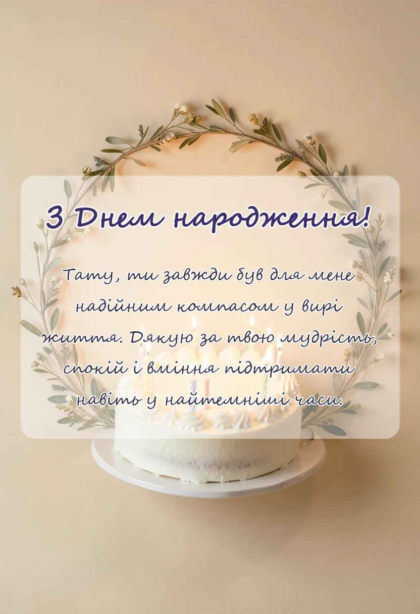 унікальна листівка - гарні слова про тата в прозі