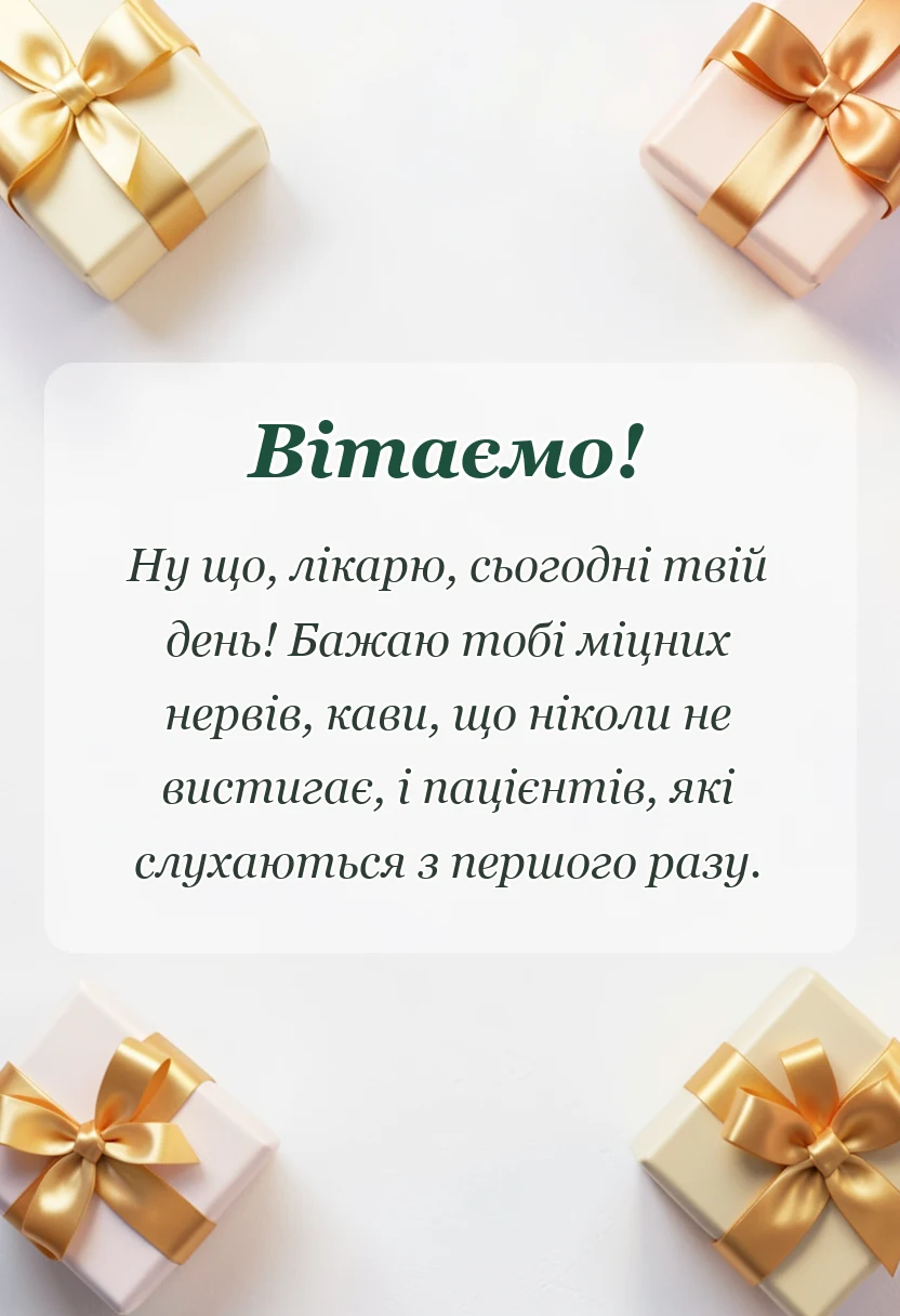 листівка з побажанням - прикольні привітання з міжнародним днем лікаря