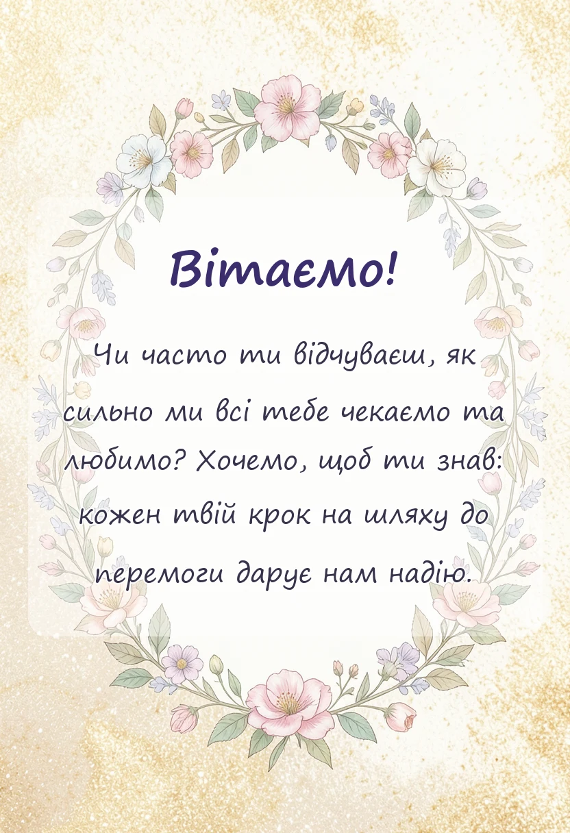 вітальна листівка - слова подяки захисникам