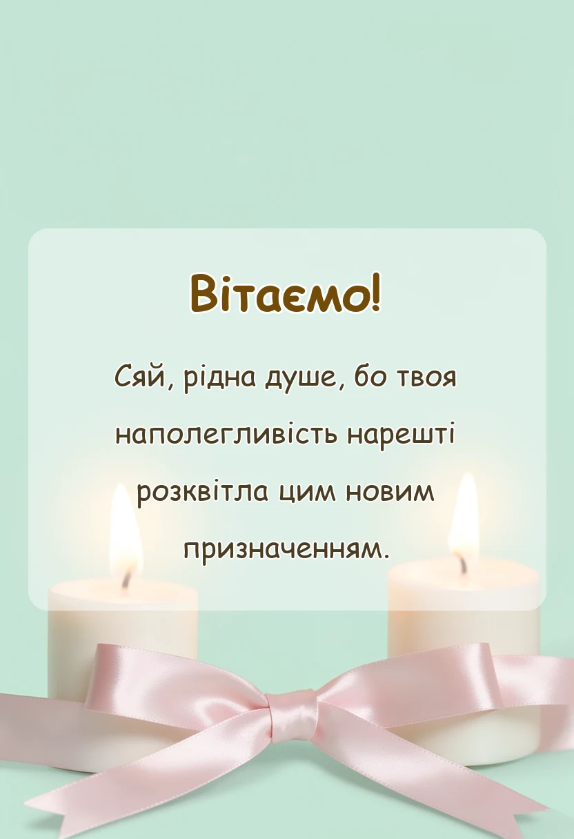 вітальна листівка - привітання з призначенням на посаду картинки своїми словами