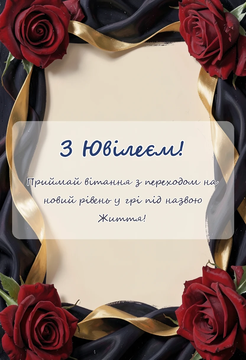 листівка з побажанням - що побажати людині на ювілей