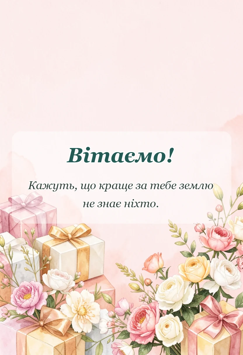 листівка з побажанням - день землевпорядника привітання