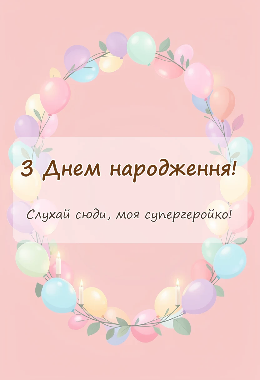 унікальна листівка - привітання з бабусею