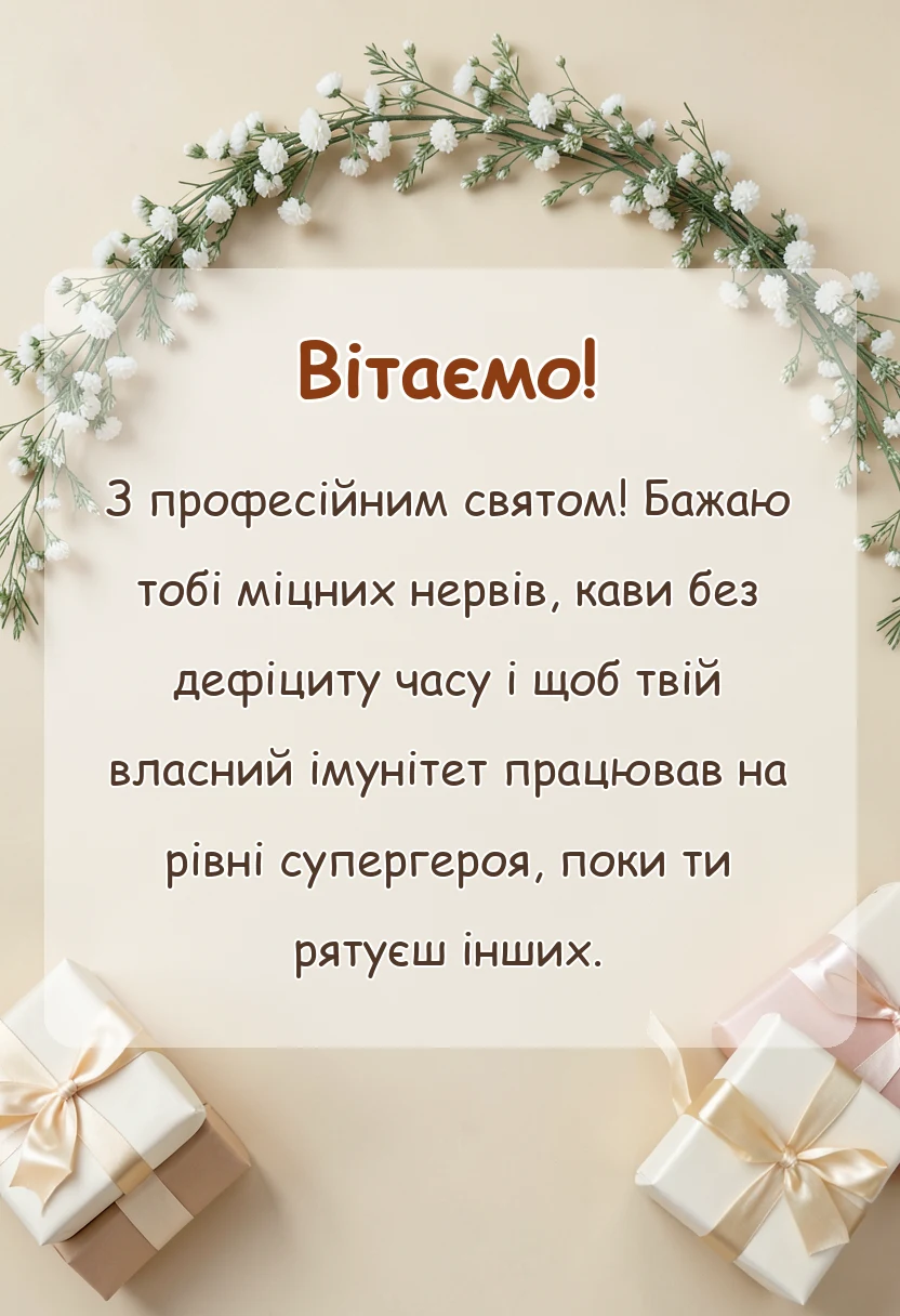 унікальна листівка - прикольні привітання з міжнародним днем лікаря