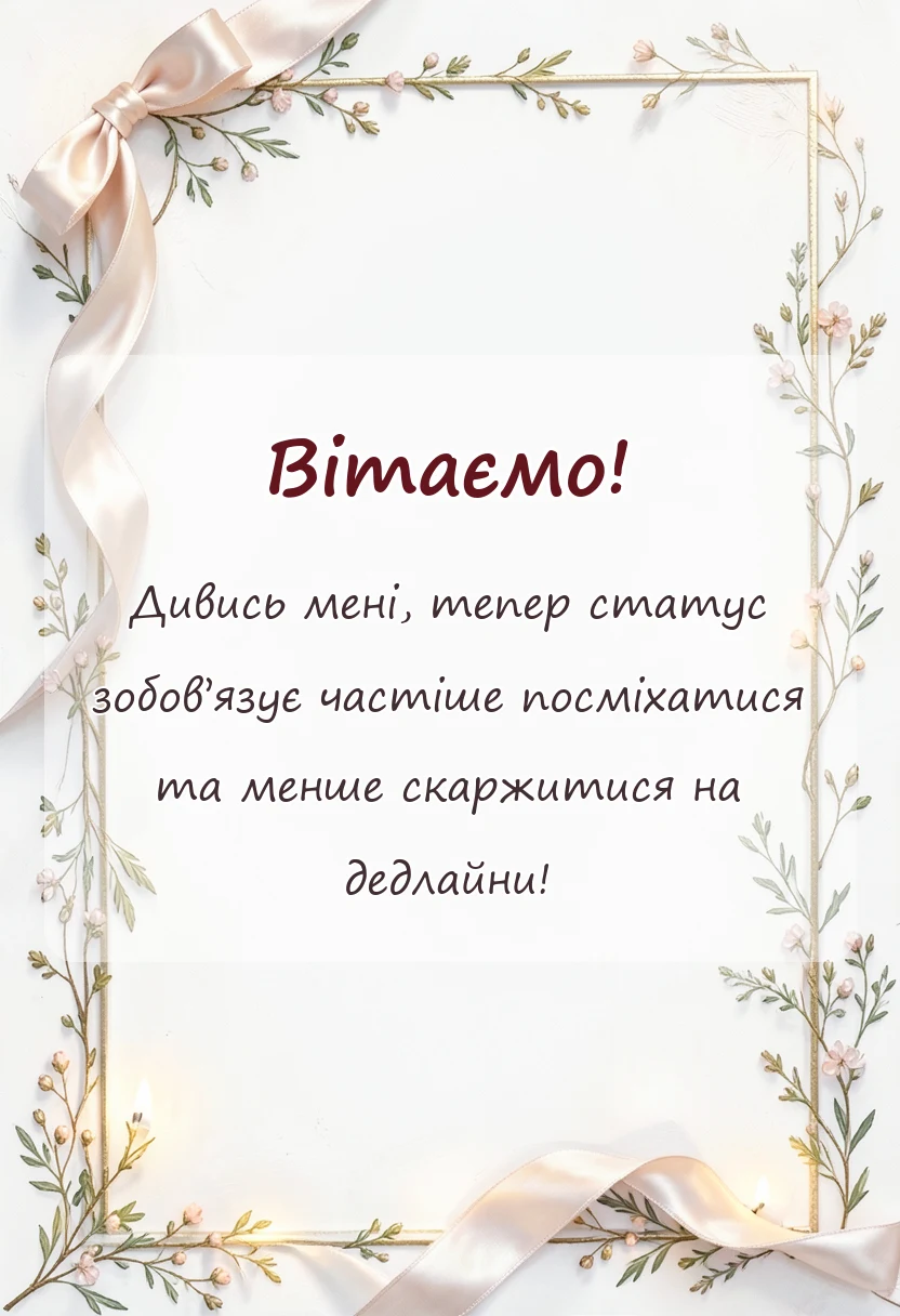 вітальна листівка - привітання з призначенням на посаду картинки своїми словами
