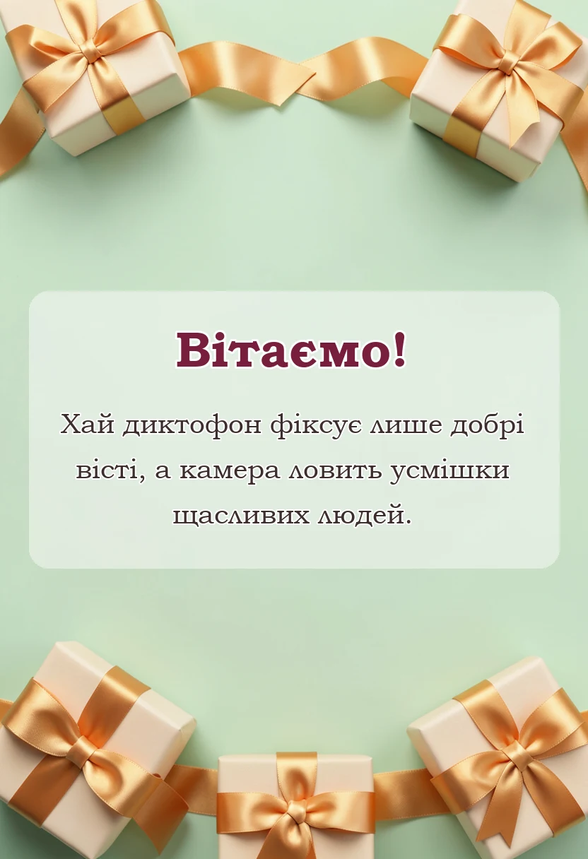 листівка з побажанням - привітання з днем журналіста