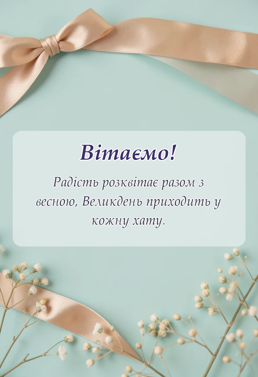 красива листівка: вітання з воскресінням господнім