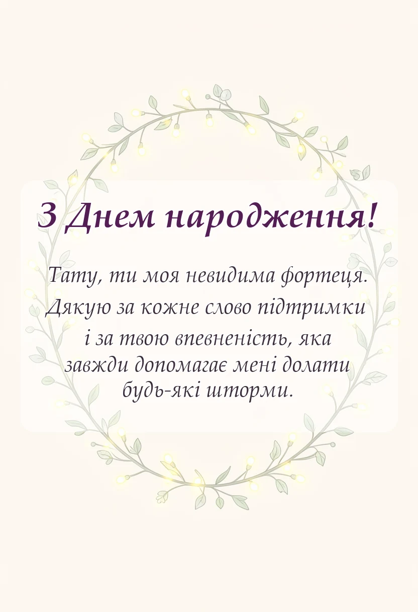 унікальна листівка - гарні слова про тата в прозі