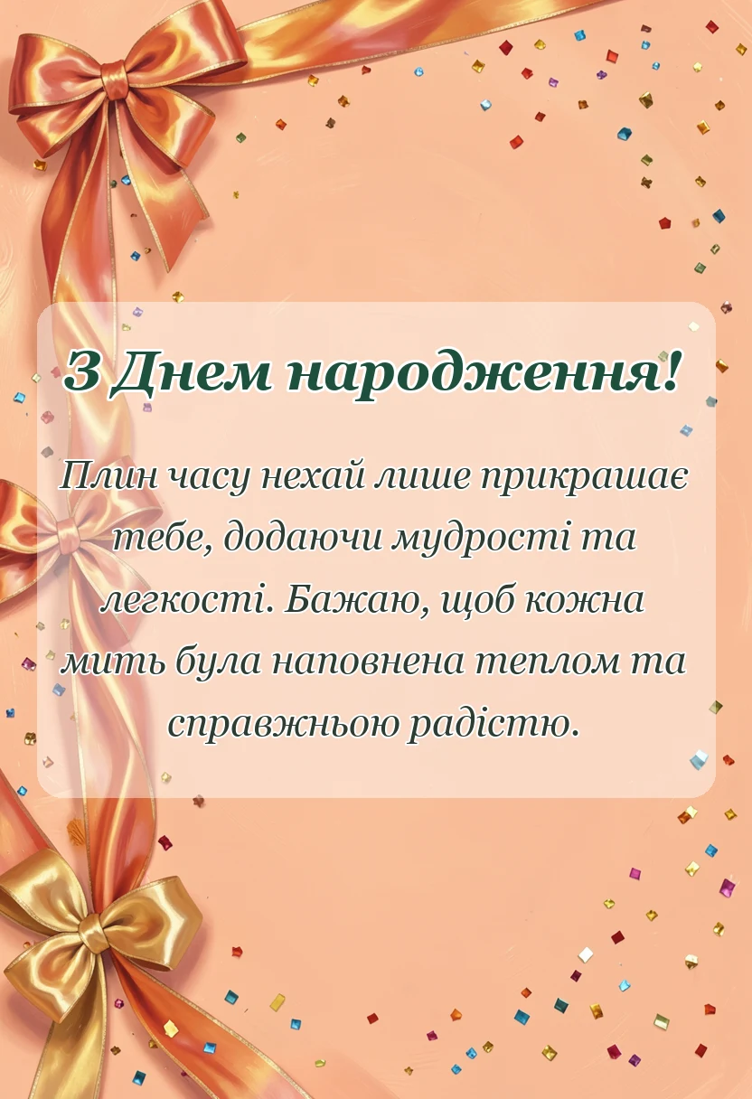 красива листівка: привітання з днем народження імениннику