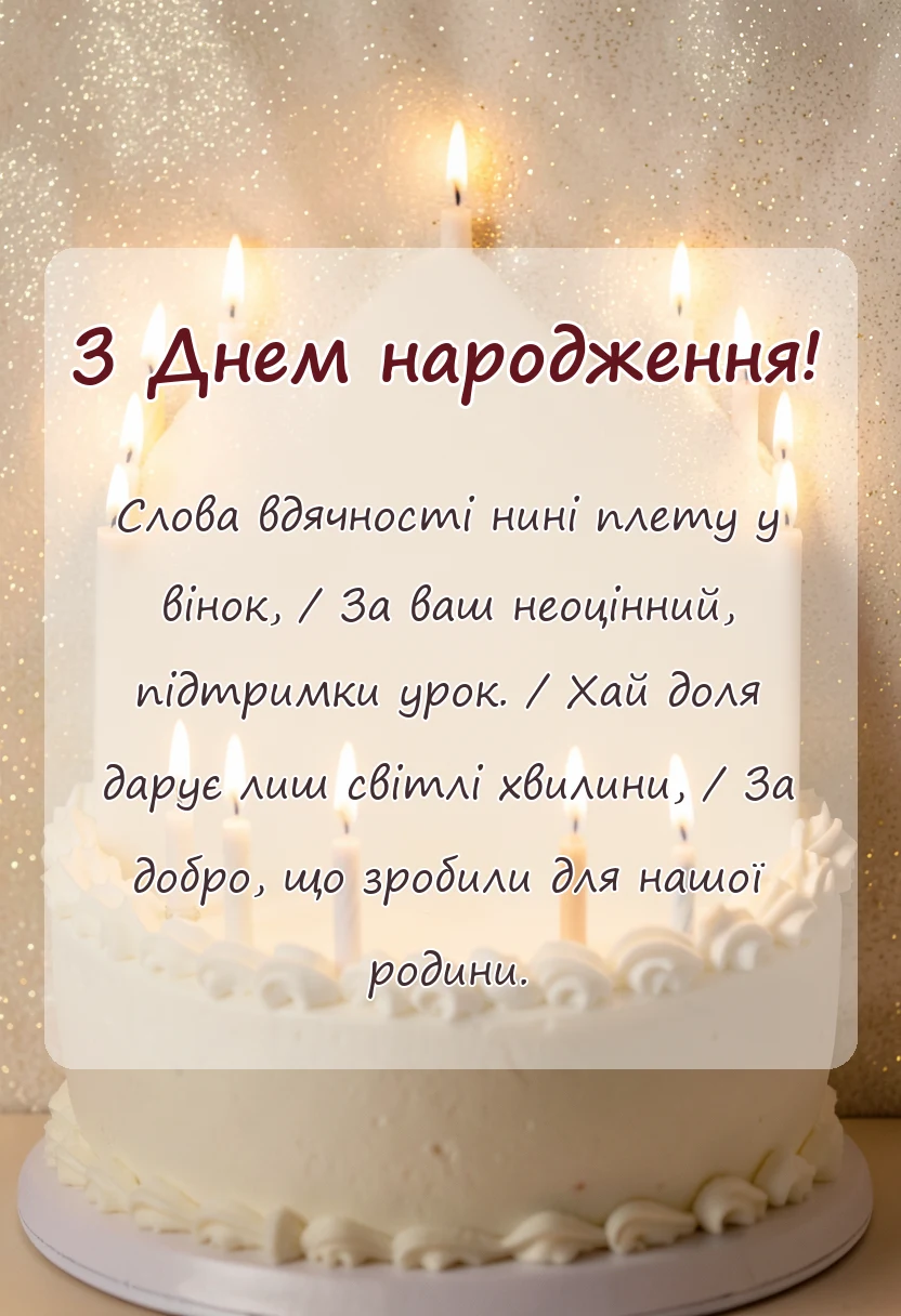 вітальна листівка - привітання та слова подяки