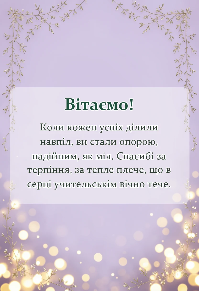 красива листівка: подяка батькам на випускний та свята від вчителя