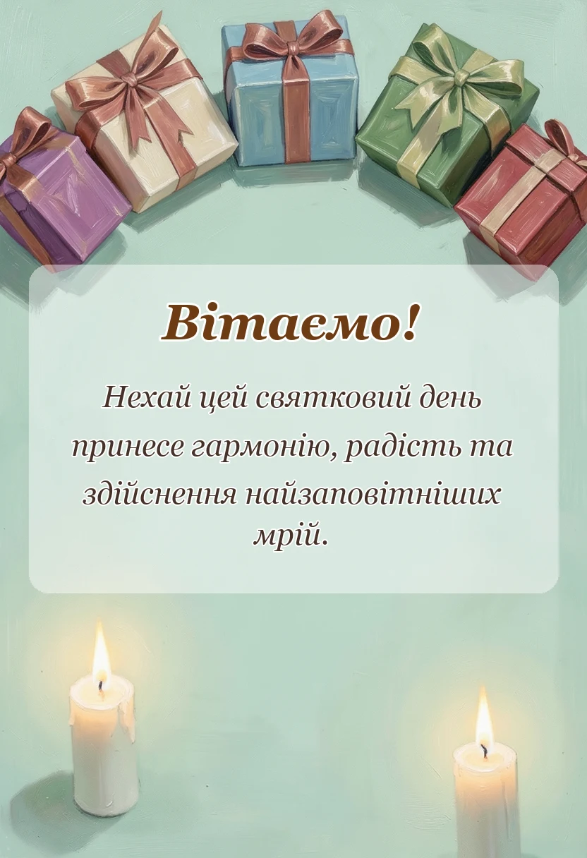 листівка з побажанням - привітання з днем андрія