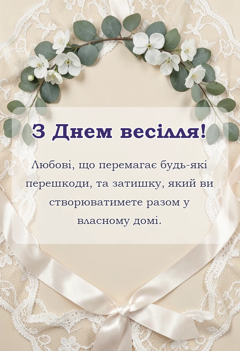 святкова картинка: привітання з днем весілля