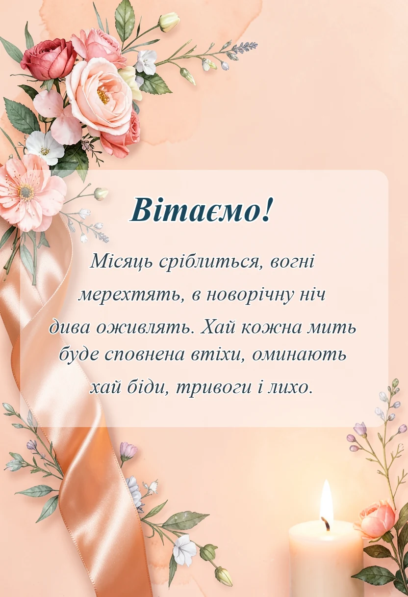 святкова картинка: привітання з новим роком