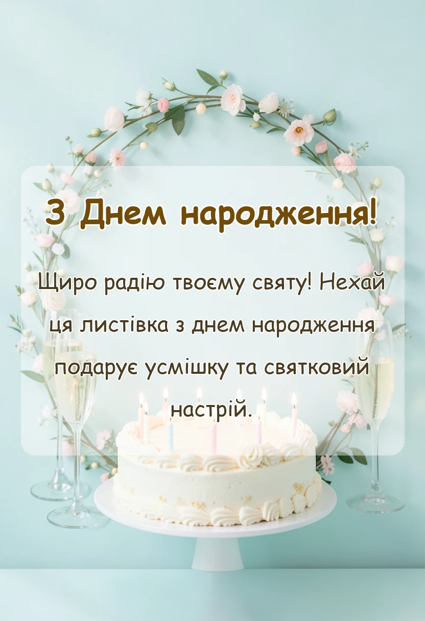 унікальна листівка - картинки для привітання з іменинником