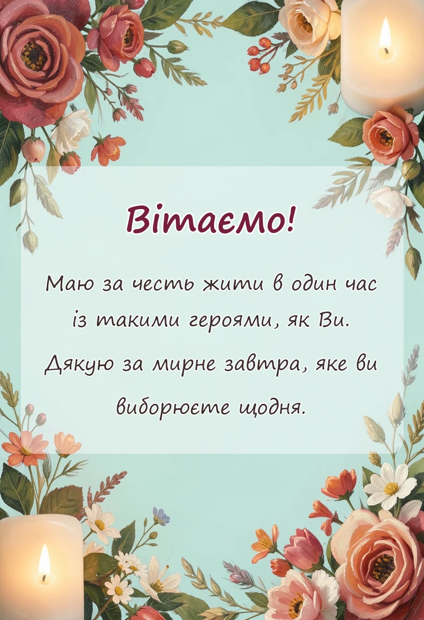 унікальна листівка - слова подяки захисникам