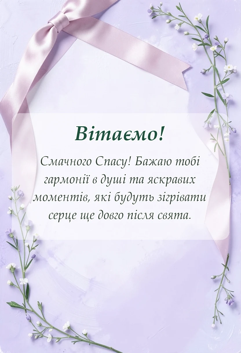 святкова картинка: листівки з яблучним спасом привітання
