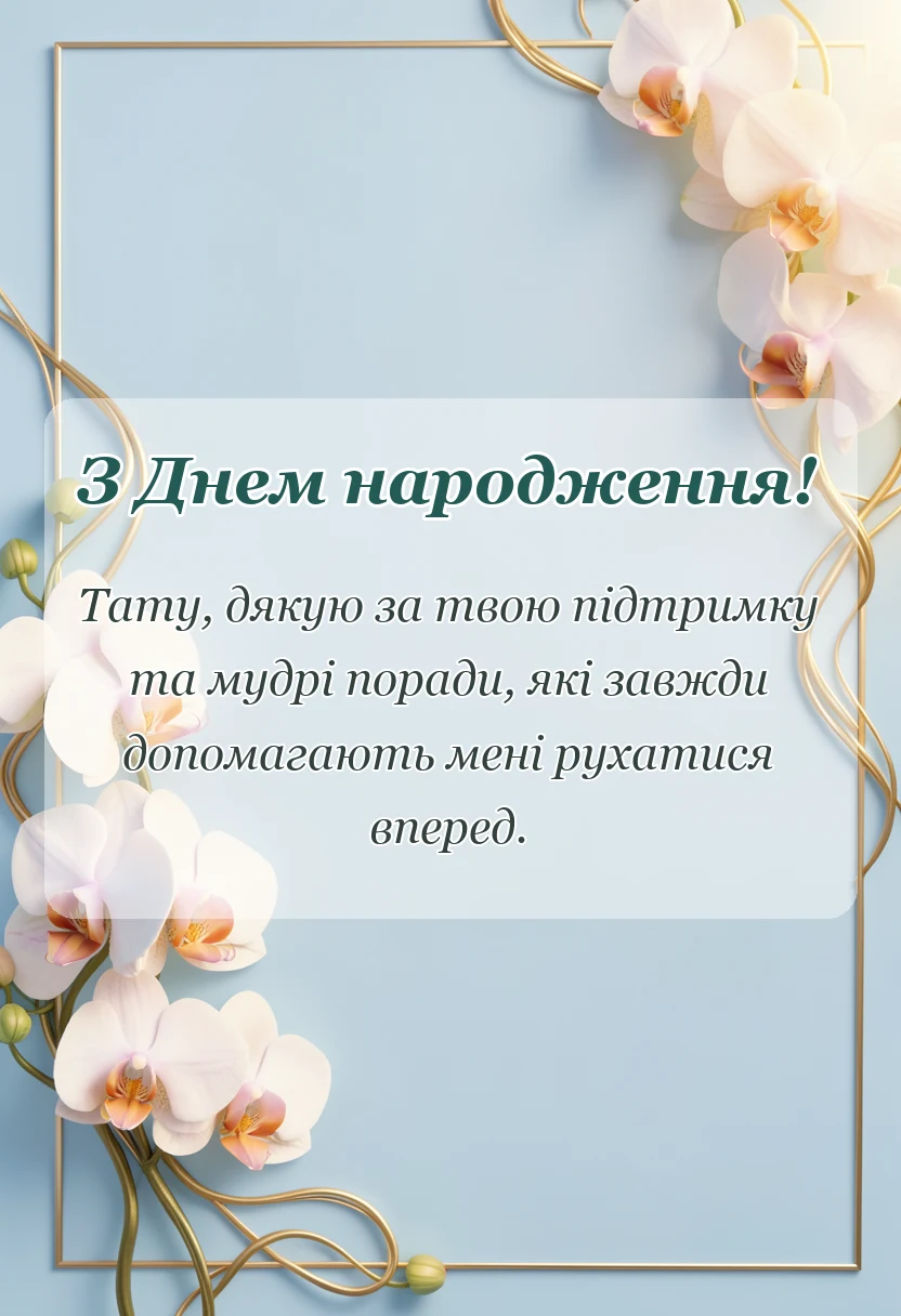 унікальна листівка - гарні слова про тата в прозі