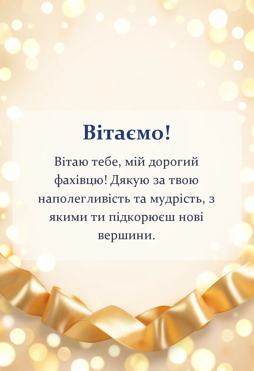 вітальна листівка - короткі привітання з професійним святом