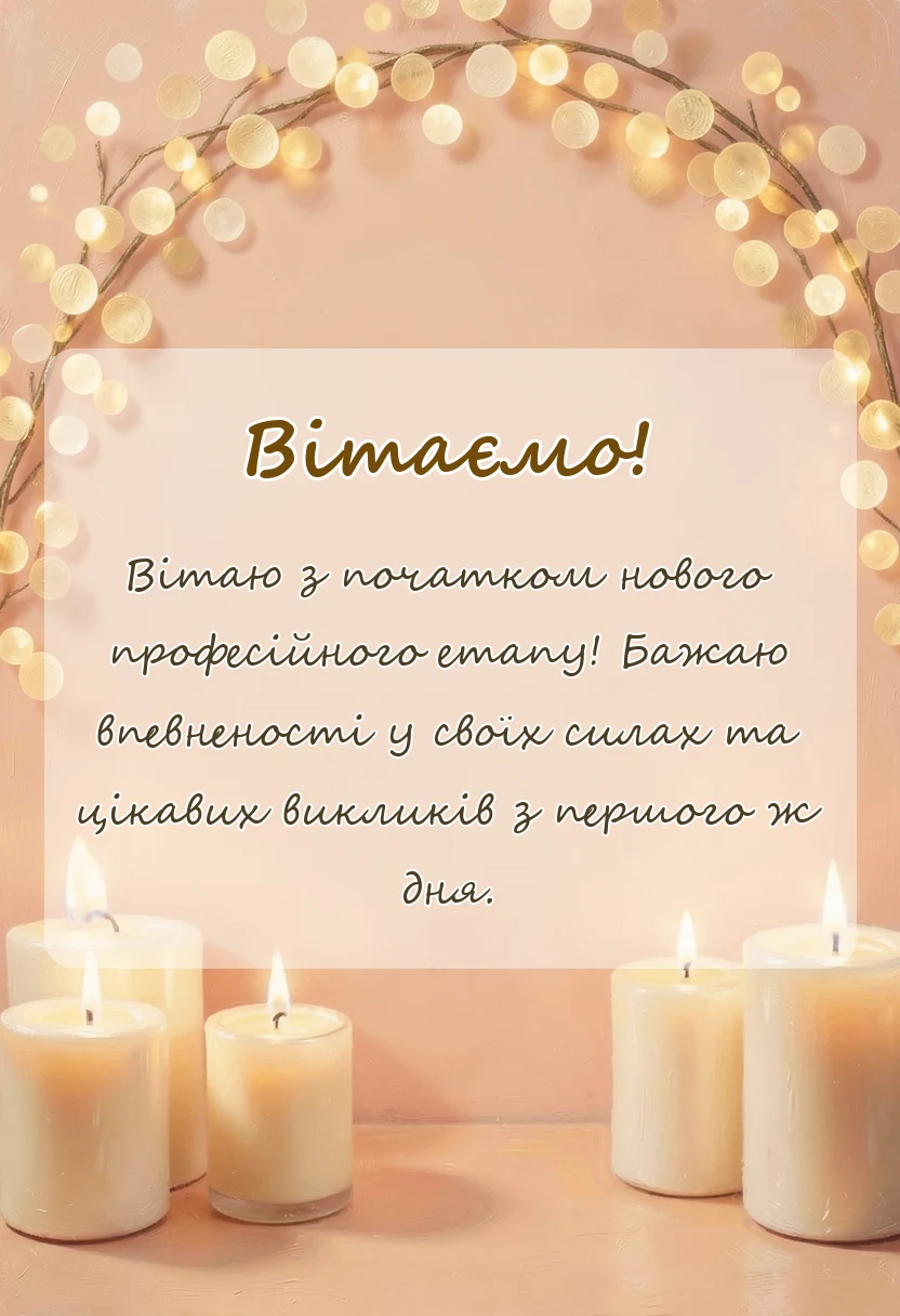 унікальна листівка - листівка з першим робочим днем українською