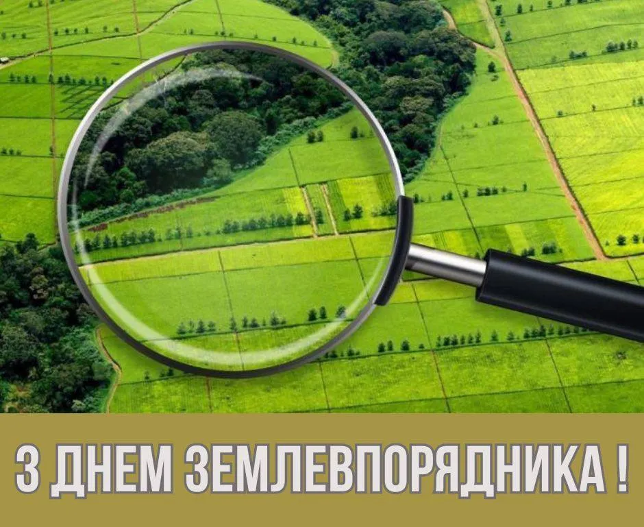 З Днем землевпорядника! Зелені поля під лупою.